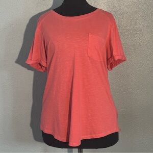 Style & Co Coral T Shirt Women’s Size L